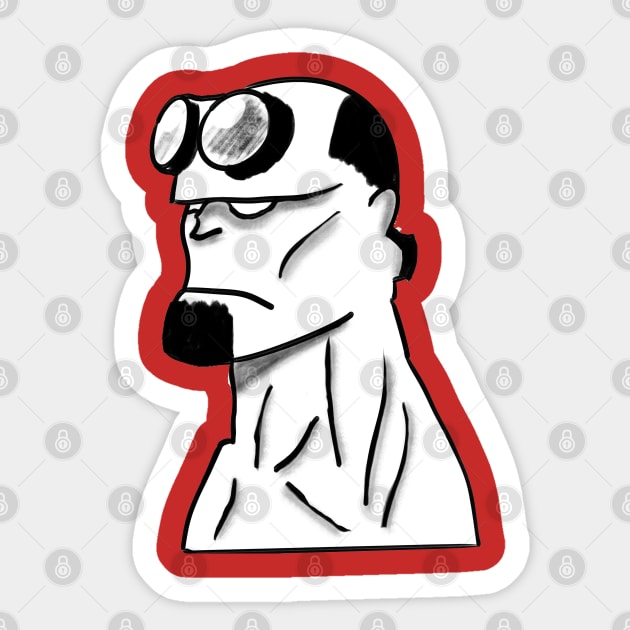 Red in black and white Sticker by thearkhive